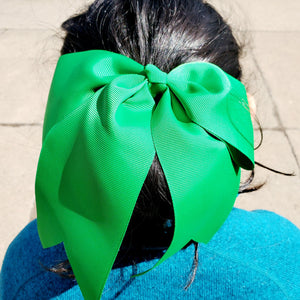 Cheer Kelly Green  Bow for Girls 7"