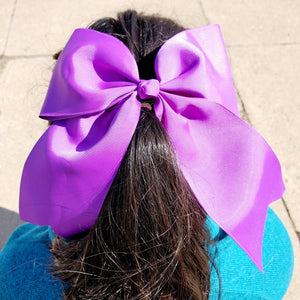 Cheer Purple Bow for Girls 7"