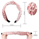 Pink hand knotted with pearls