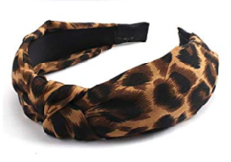 Leopard dark hand knotted headband